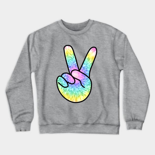 V Sign Tie Dye Crewneck Sweatshirt by DiegoCarvalho